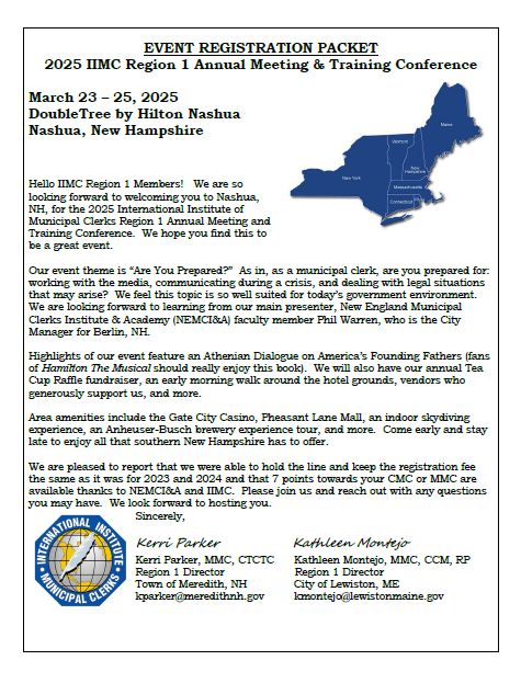 Region I Meeting packet 2025
